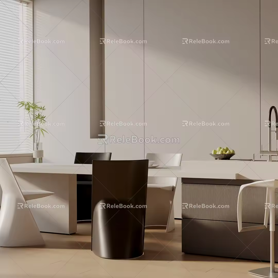 Modern table combination 3d model