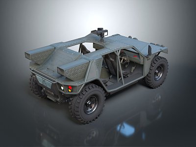 Modern Bulletproof Car Armed Car Armed Bulletproof Car Military Jeep 3d model