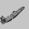 Rusted Green Ship With Damaged Hull And Weathered Exterior Metal Features