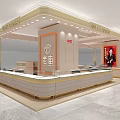 Elegant LOMONO Laomiao Jewelry Store Interior With Display Counters And Bright Lighting