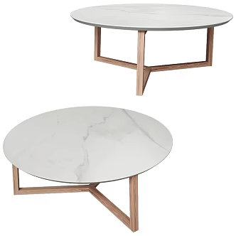 ITF Italian Minimalist Coffee Table Marble Coffee Table Round Coffee Table Solid Wood Coffee Table Italian Coffee Table 3d model