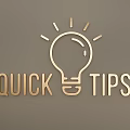 Golden Wooden Wall Hanging With Quick Tips Text And Light Bulb Design