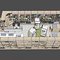 Well Organized Specialty Store Interior With Shelves Displaying Various Products And Counter