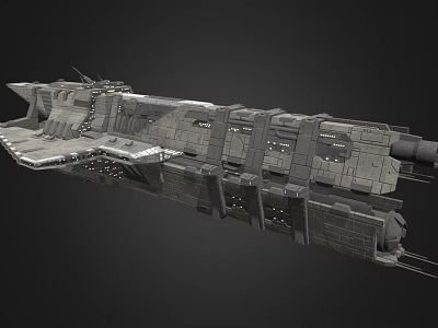Futuristic Fighter Jet 3D Model Featuring Gray Metal Body And Complex Weapon Systems 3d model