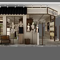 Elegant Modern Women Clothing Store Exterior Design With Unique Artistic Decorations And Stylish Mannequin Displays