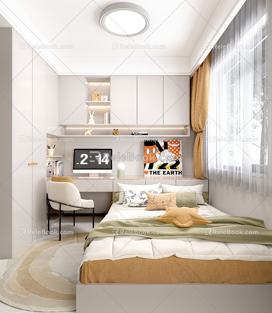 Modern Style Children's Room Tatami 3d model