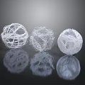 Spherical Organ Structures With Transparent Netlike Fibrous Hair Texture Design