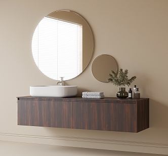 Modern Bathroom Cabinet Washstand Bathroom Cabinet Mirror 3d model