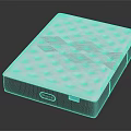 Modern Mattress With Quilted White Surface Blue Accent Patterns And Gray Base Label