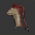 Game Movie Character With Red Horns Red Eyes And Wrinkled Neck