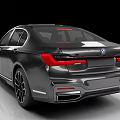 Black BMW Luxury Sedan With Sleek Design And Shiny Body