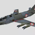 Military Fighter Jet With Camouflage Paint And Weapons Under Wings In Flight