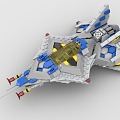 LEGO toy building blocks universe battleship sci-fi fighter plane 3d model