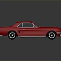 Red Vintage Two Door Sports Car With Shiny Body And Classic Design