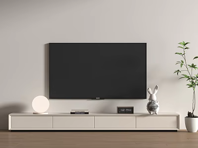 Modern Cream TV Cabinet TV Cabinet Combination Floor TV Cabinet 3d model