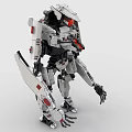 LEGO Toy Blocks Fighting Robot Gundam Mech Warrior Transformers 3d model