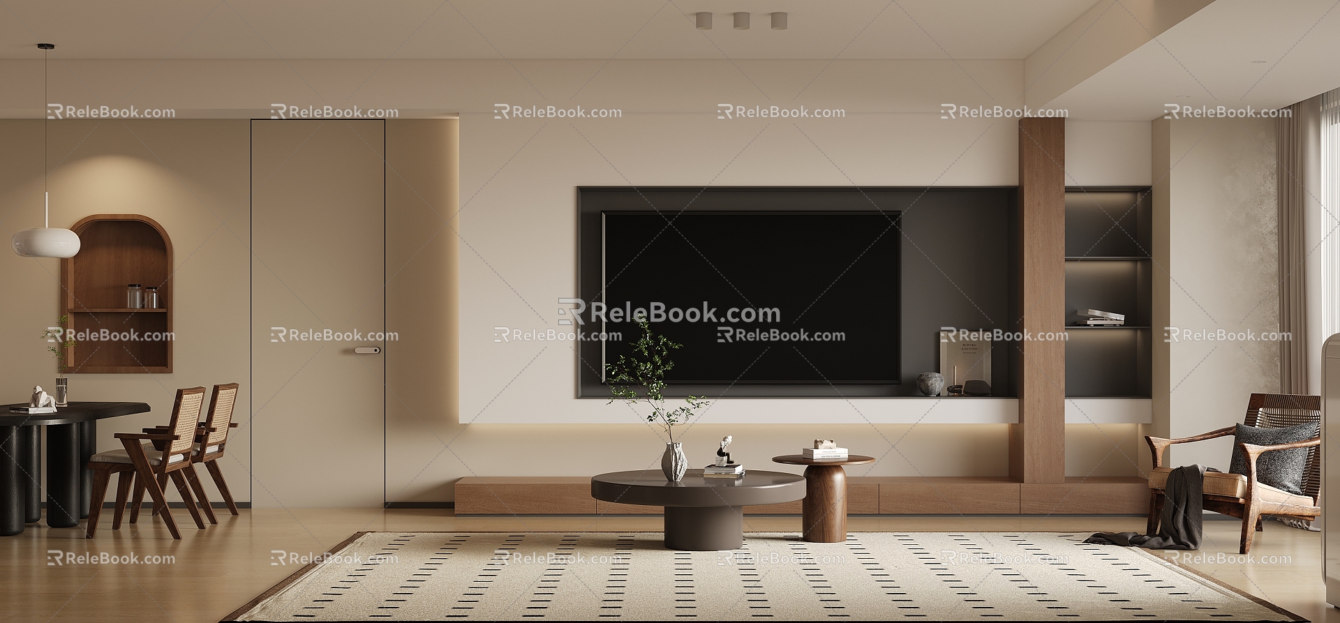 Modern medieval living room 3d model