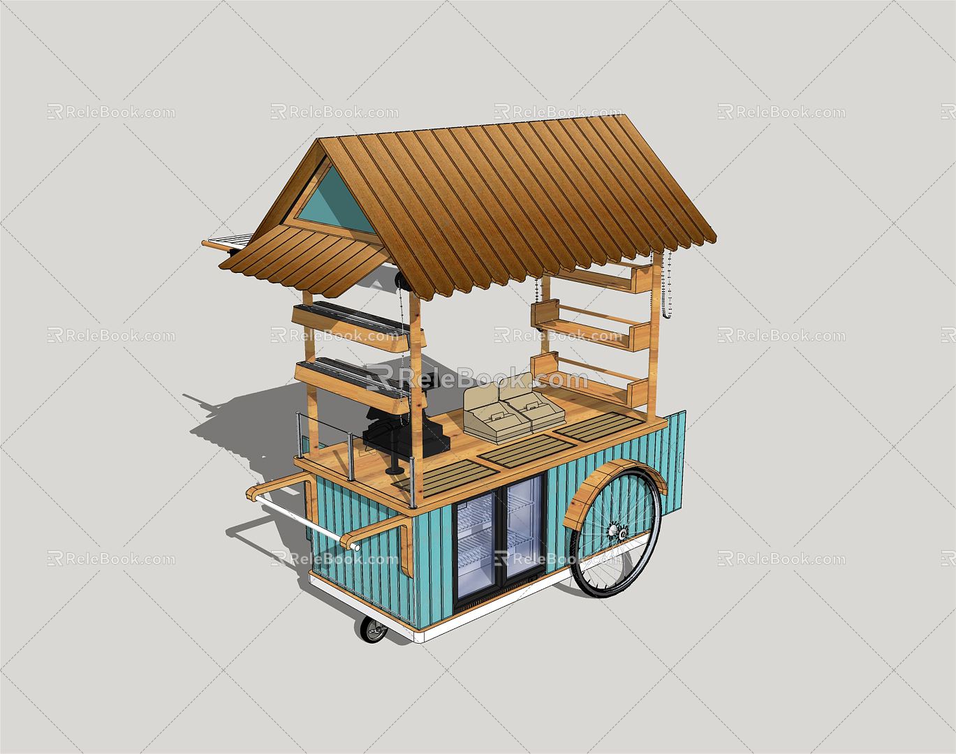 New Chinese-style Vans Mobile Vans 3d model