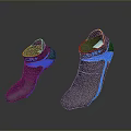Black And Blue Daily Use Socks With Elastic Cuff Comfortable Design For Everyday Wear