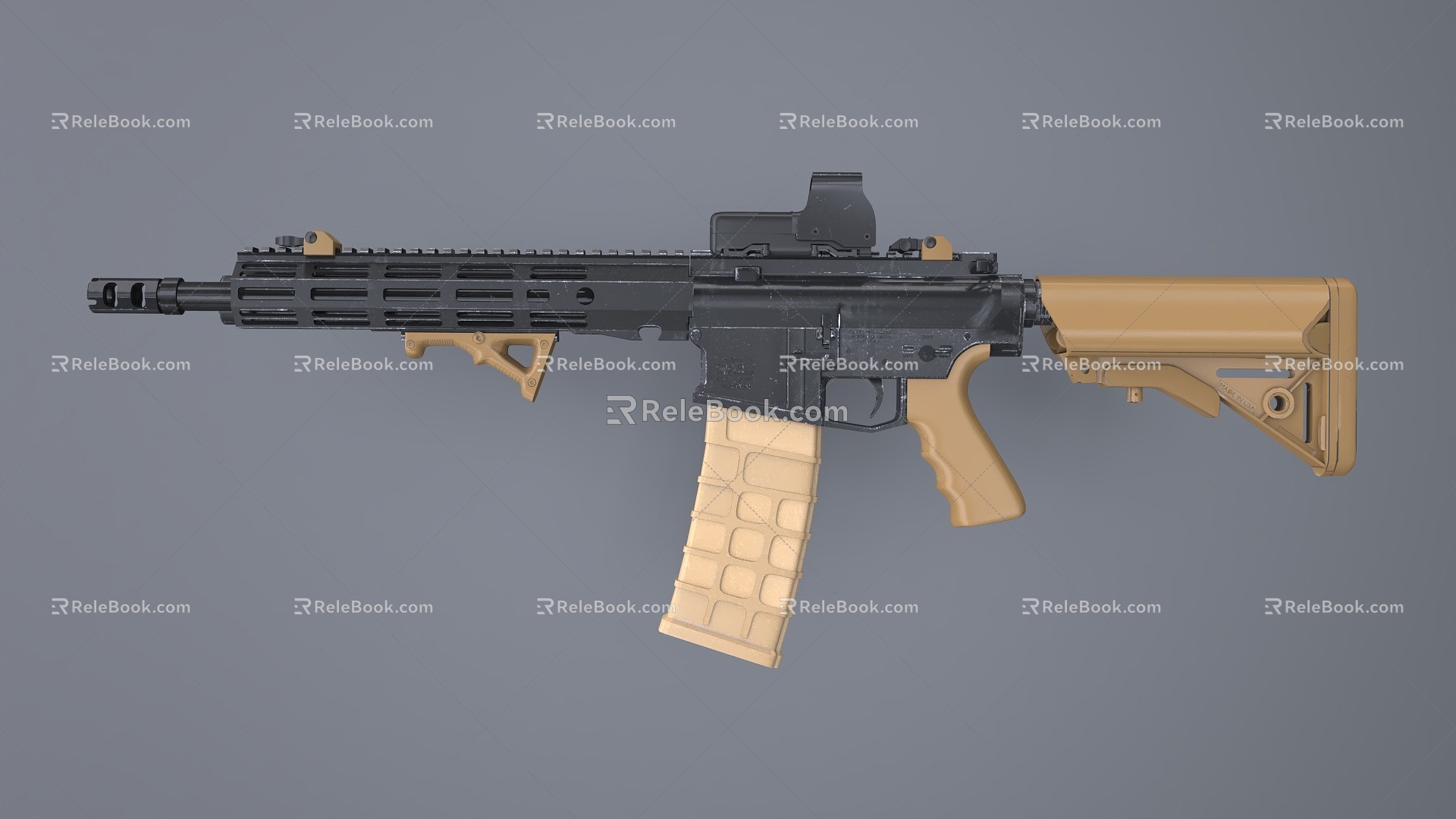 Rifle Assault Rifle AR15 semi-automatic rifle 3d model