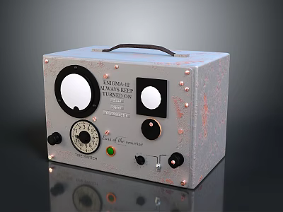 Adjustable Amplifier Regulator With Knobs Dials Indicator Lights Copper Corrosion And Metal Handle 3d model