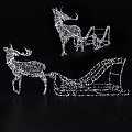 Festive Reindeer and Sleigh Shaped Outdoor Lights for Christmas Decoration