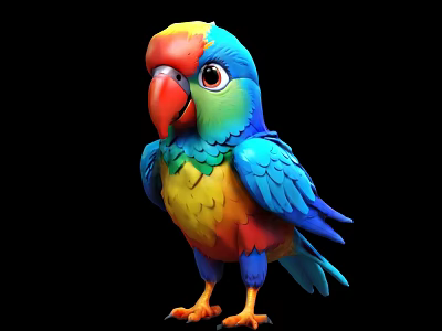 Parrot Bird Flying Bird 3d model