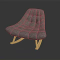 Modern Gray Tufted Leisure Chair With Upholstered Seat And Sturdy Wooden Legs Design