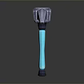 Yang Pickaxe Cross Draft Steel Tools Wood Handle Yang Pickaxe Cartoon Yang Pickaxe Tools Hardware Tools Processing Tools 3d model