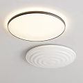 Modern Ceiling Lights with Metallic Frame and Illuminated Surface and White Textured Design for Interior 3d model