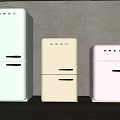 Modern Refrigerator Macaroon Ice Cream Color Refrigerator 3d model