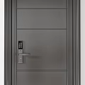 Stylish Swing Doors In Different Colors With Various Panel Designs And Handles 3d model