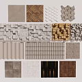 Interior Wall Material Samples With Various Textures Patterns And Designs
