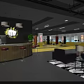 Modern Fitness Center Interior With Front Desk Workout Equipment And Relaxation Area