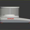OHAUS Electronic Laboratory Balance With Transparent Wind Shield Digital Display White Body And Red Accents