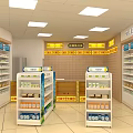 Organized Retail Store Interior With Shelves Display Racks And Products