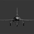 Silver Fighter Jet Model With Detailed Design And Reflective Surface On Dark Background 3d model