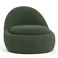 Modern Curved Boucle Upholstered Lounge Chair With Multiple Color Options For Cozy Living Room
