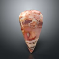 Natural Stone Sculpture In Conical Shape With Pink Brown Color And Texture