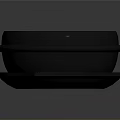 Black Bowl With Square Tray For Daily Household Use And Smooth Surface