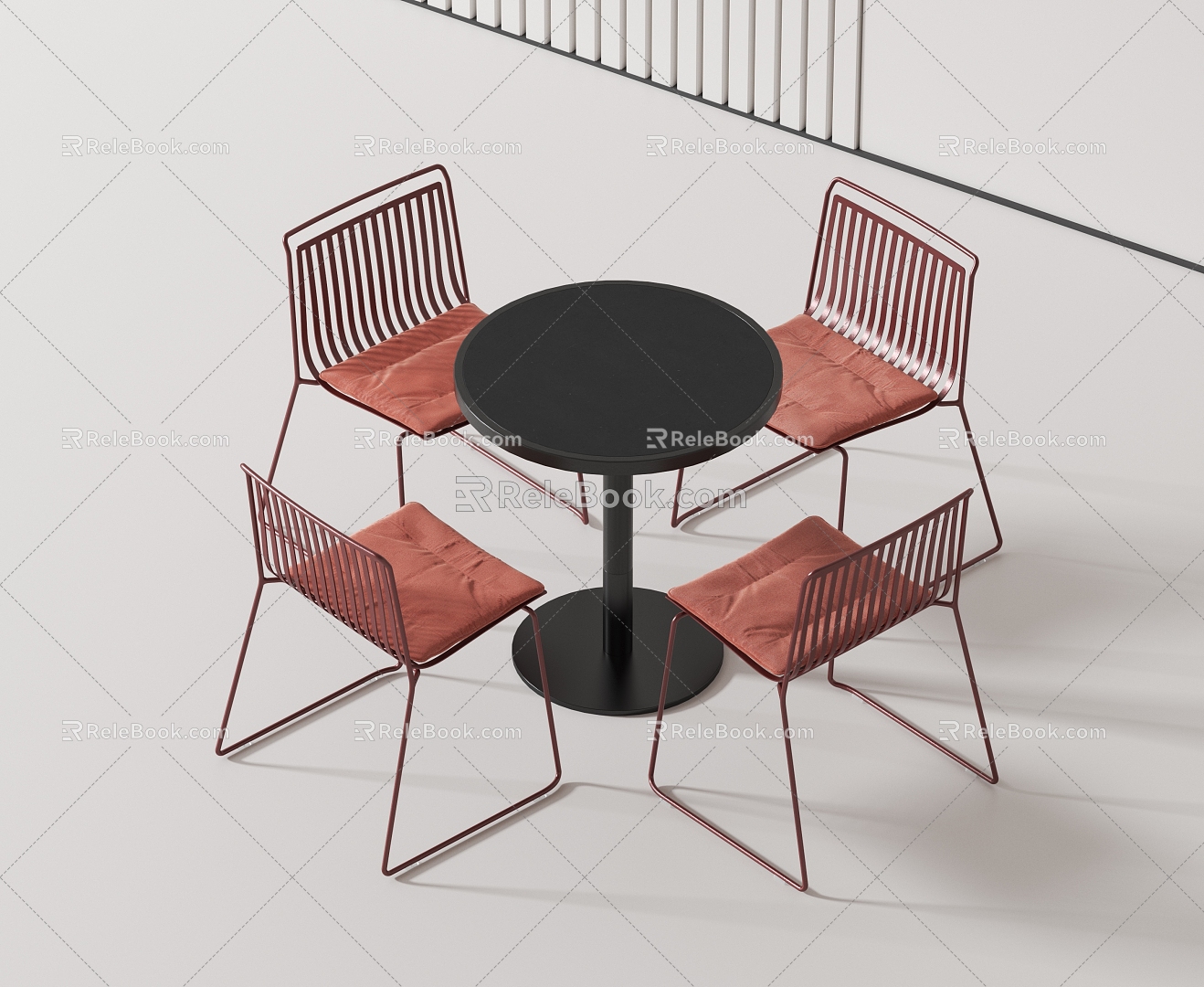 Modern leisure tables and chairs 3d model