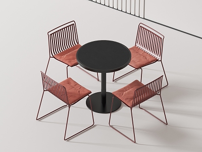 Modern leisure tables and chairs 3d model