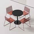 Modern leisure tables and chairs 3d model