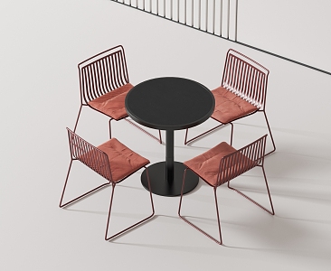 Modern leisure tables and chairs 3d model