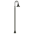 Classic Outdoor Street Light With Tall Pole And Curved Decorative Top Design