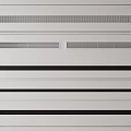Modern Air Conditioner Air Vent Design With Horizontal Grilles And Striped Structure