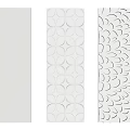 Decorative Light Colored Wall Panels with Geometric Diamond Circular Interlocking and Irregular Hollow Patterns