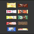 Assorted Packaged Snack Bars With Chocolate And Flavored Varieties