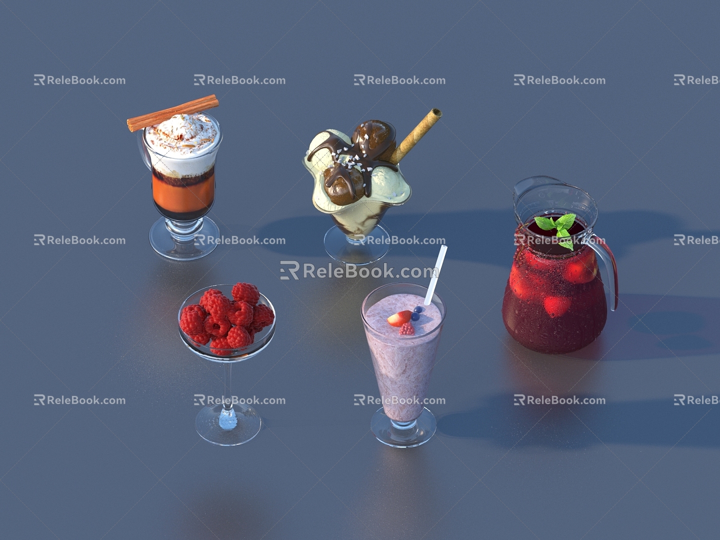 Juice Drink Glass 3d model