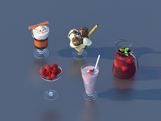 Juice Drink Glass 3d model